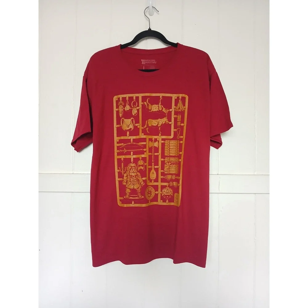 Dungeons & Dragons Lootwear 2018 Miniature Sprue Short Sleeve T Shirt Mens L Red